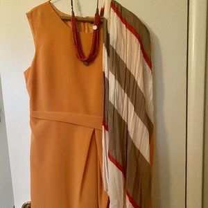 The Limited Orange Sleeveless Summer Dress